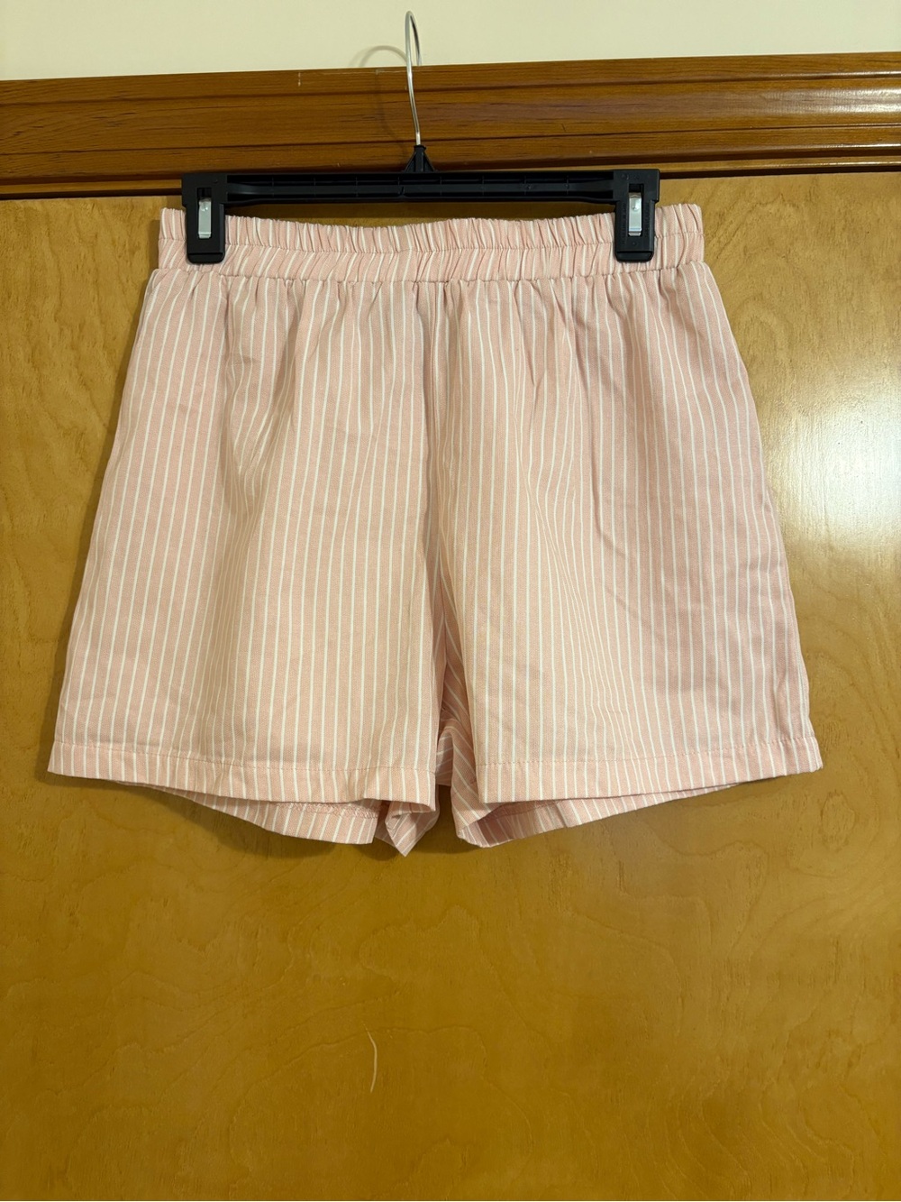 Shein Pink & White Striped Shorts